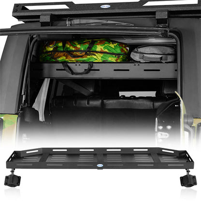 Trunk Upper Basket Cargo Rack For 2007-2018 Jeep Wrangler JK 4-Door Hardtop - Ultralisk4x4-u2120-1