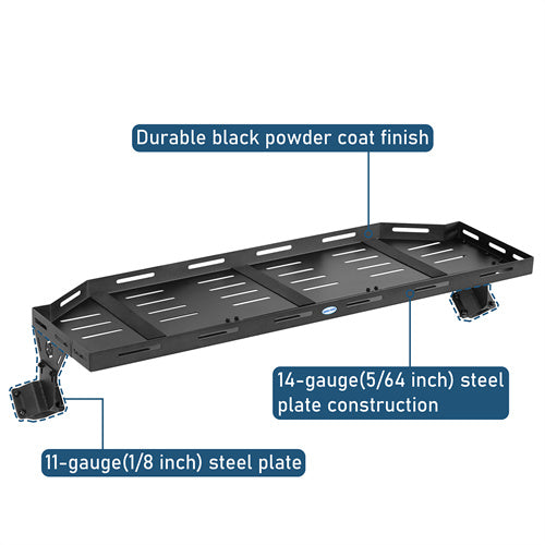 Trunk Upper Basket Cargo Rack For 2007-2018 Jeep Wrangler JK 4-Door Hardtop - Ultralisk4x4-u2120-8