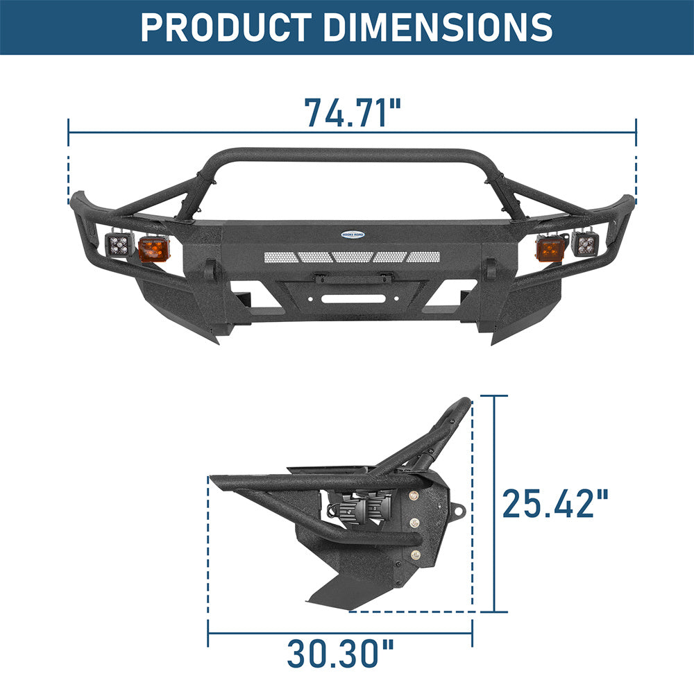ultralisk4x4 Tube Front Bumper with Winch Plate for 2003-2009 Toyota 4Runner 9856s 4