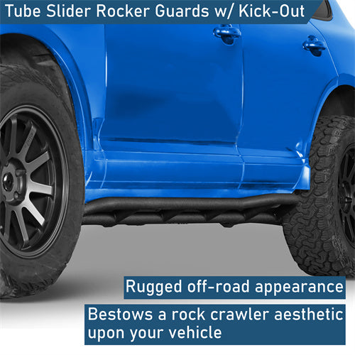 Tube Slider Rocker Guards w/ Kick-Out For 2003-2010 Porsche Cayenne 955/957 - Ultralisk4x4