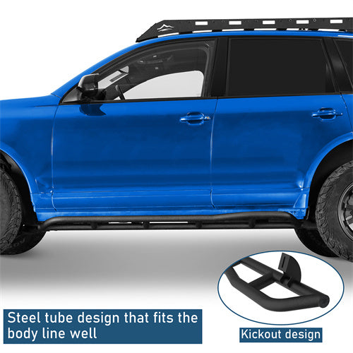 Tube Slider Rocker Guards w/ Kick-Out For 2003-2010 Porsche Cayenne 955/957 - Ultralisk4x4