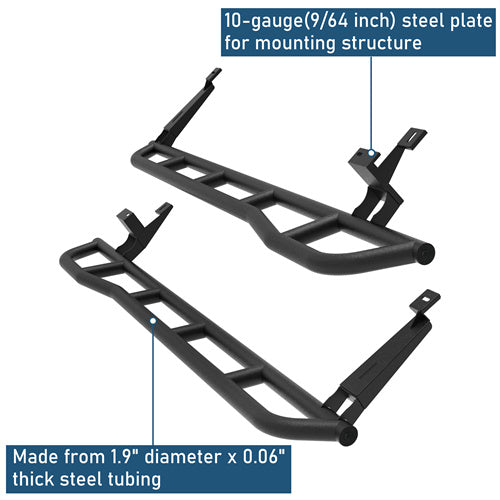 Tube Slider Rocker Guards w/ Kick-Out For 2003-2010 Porsche Cayenne 955/957 - Ultralisk4x4