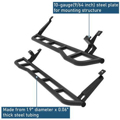 Tube Slider Rocker Guards w/ Kick-Out For 2003-2010 Porsche Cayenne 955/957 - Ultralisk4x4
