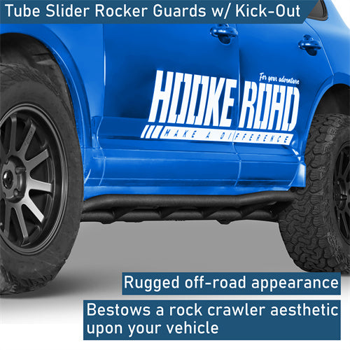 Tube Slider Rocker Guards w/ Kick-Out For 2003-2010 Porsche Cayenne 955/957 - Ultralisk4x4