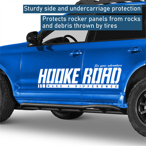Tube Slider Rocker Guards w/ Kick-Out For 2003-2010 Porsche Cayenne 955/957 - Ultralisk4x4