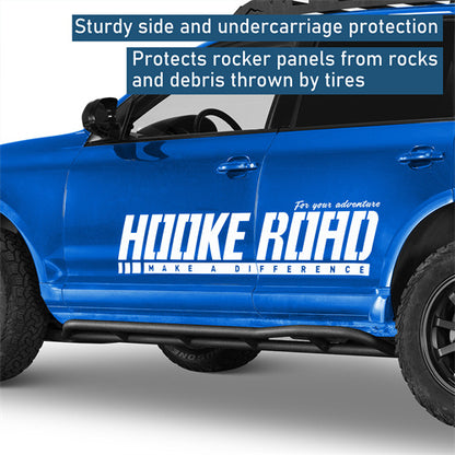 Tube Slider Rocker Guards w/ Kick-Out For 2003-2010 Porsche Cayenne 955/957 - Ultralisk4x4
