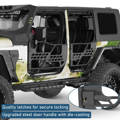 Front & Rear Tubular Doors Guards for 2007-2018 Jeep Wrangler JK 4-Door - Ultralisk 4x4
