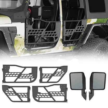 Front & Rear Tubular Doors Guards for 2007-2018 Jeep Wrangler JK 4-Door - Ultralisk 4x4
