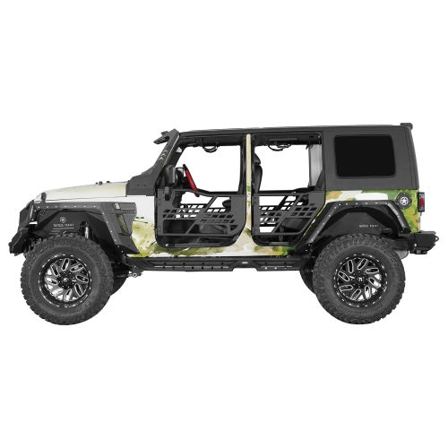 Front & Rear Tubular Doors Guards for 2007-2018 Jeep Wrangler JK 4-Door - Ultralisk 4x4