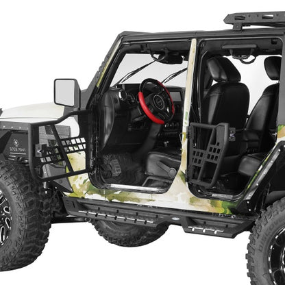Front & Rear Tubular Doors Guards for 2007-2018 Jeep Wrangler JK 4-Door - Ultralisk 4x4