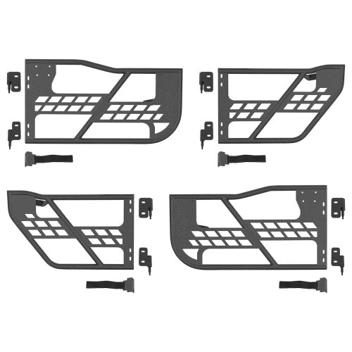 Front & Rear Tubular Doors Guards for 2007-2018 Jeep Wrangler JK 4-Door - Ultralisk 4x4