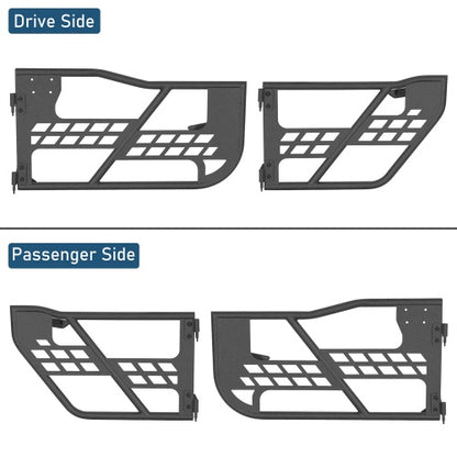 Front & Rear Tubular Doors Guards for 2007-2018 Jeep Wrangler JK 4-Door - Ultralisk 4x4