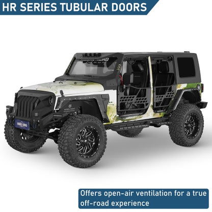 Front & Rear Tubular Doors Guards for 2007-2018 Jeep Wrangler JK 4-Door - Ultralisk 4x4