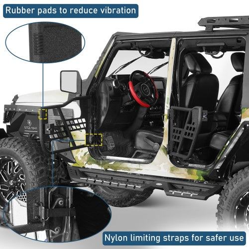 Front & Rear Tubular Doors Guards for 2007-2018 Jeep Wrangler JK 4-Door - Ultralisk 4x4