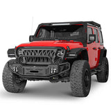 Tubular Front Bumper w/ Winch Plate For 2018-2024 Jeep Wrangler JL GLadiator JT - Ultralisk4x4-u3062s-3