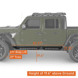Jeep Gladiator Side Steps Wheel To Wheel Running Boards Pickup Truck Parts - Ultralisk 4x4 ul7017 8