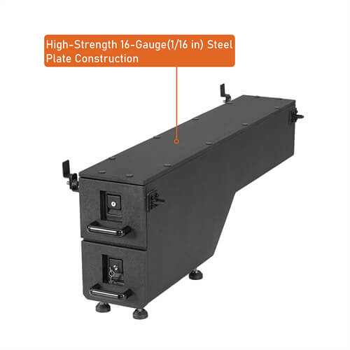 Wheel Well Storage Drawer System Truck Side Box For 2015-2022 Chevy Colorado GMC Canyon - Ultralisk4x4-u9105-8