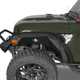 Jeep Wrangler JL & Gladiator JT Wide Flat Front Fender Flares 4x4 Jeep Parts - Ultralisk4x4 ul7015s 4