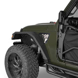 Jeep Wrangler JL & Gladiator JT Wide Flat Front Fender Flares 4x4 Jeep Parts - Ultralisk4x4 ul7015s 6