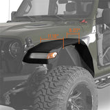 Jeep Wrangler JL & Gladiator JT Wide Flat Front Fender Flares 4x4 Jeep Parts - Ultralisk4x4 ul7015s 7