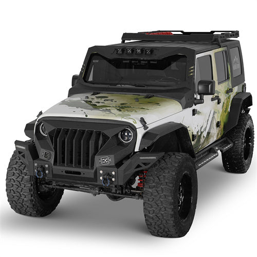 Madmax Windshield Frame Cover Visor/Cowl Combination For 2007-2018 Jeep Wrangler JK - Ultralisk4x4