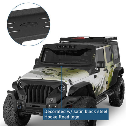 Madmax Windshield Frame Cover Visor/Cowl Combination For 2007-2018 Jeep Wrangler JK - Ultralisk4x4