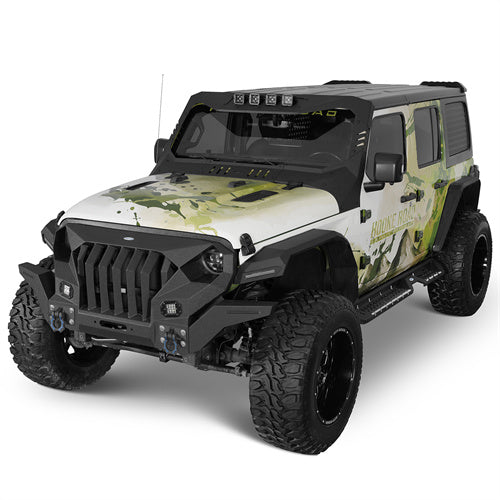 Madmax Windshield Frame Cover Visor/Cowl Combination For 2018-2005 Jeep Wrangler JL / Gladiator JT (Excluding JT Mojave, Wrangler 4xe, Rubicon 392) - Ultralisk4x4