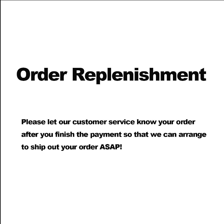 The replenishment
