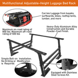 Adjustable Height Width Truck Bed Rack Aluminum Cargo Rack  for Toyota & Nissan Trucks - ultralisk4x4 Q1001910018 5
