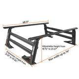 Adjustable Height Truck Bed Rack Aluminum Ladder Rack for Most Commom Truck - ultralisk4x4 Q10019  8