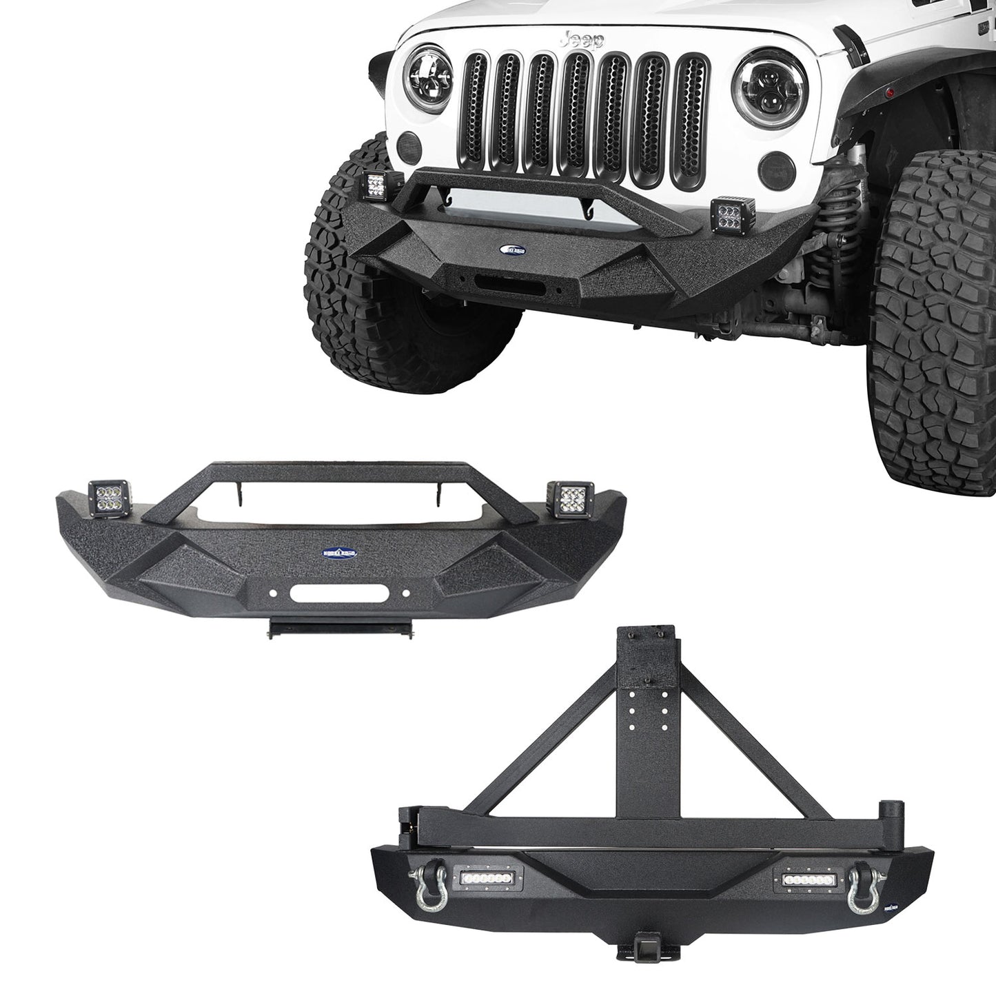 Stubby Front Bumper & Different Trail Rear Bumper Combo(07-18 Jeep Wrangler JK) - Ultralisk 4x4