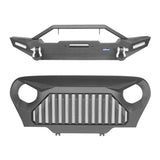 Blade Master Front Bumper and Gladiator Grille Cover Combo for Jeep Wrangler TJ 1997-2006 MMR0276BXG145 u-Box Offroad 2
