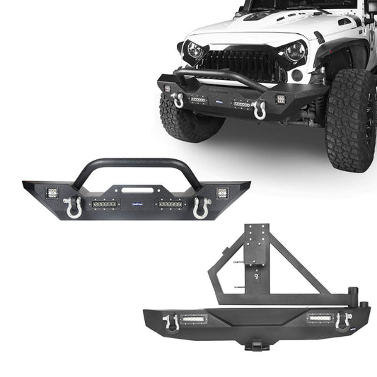 Different Trail Mid Front Bumper & Rear Bumper Combo(07-18 Jeep Wrangler JK) - Ultralisk 4x4