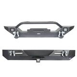Different Trail Front Bumper and Rear Bumper Combo for Jeep Wrangler YJ TJ 1987-2006 BXG120149 Jeep TJ Front and Rear Bumper Combo u-Box Offroad 2
