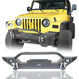 Different Trail Front Bumper and Rear Bumper Combo for Jeep Wrangler YJ TJ 1987-2006 BXG120149 Jeep TJ Front and Rear Bumper Combo u-Box Offroad 3