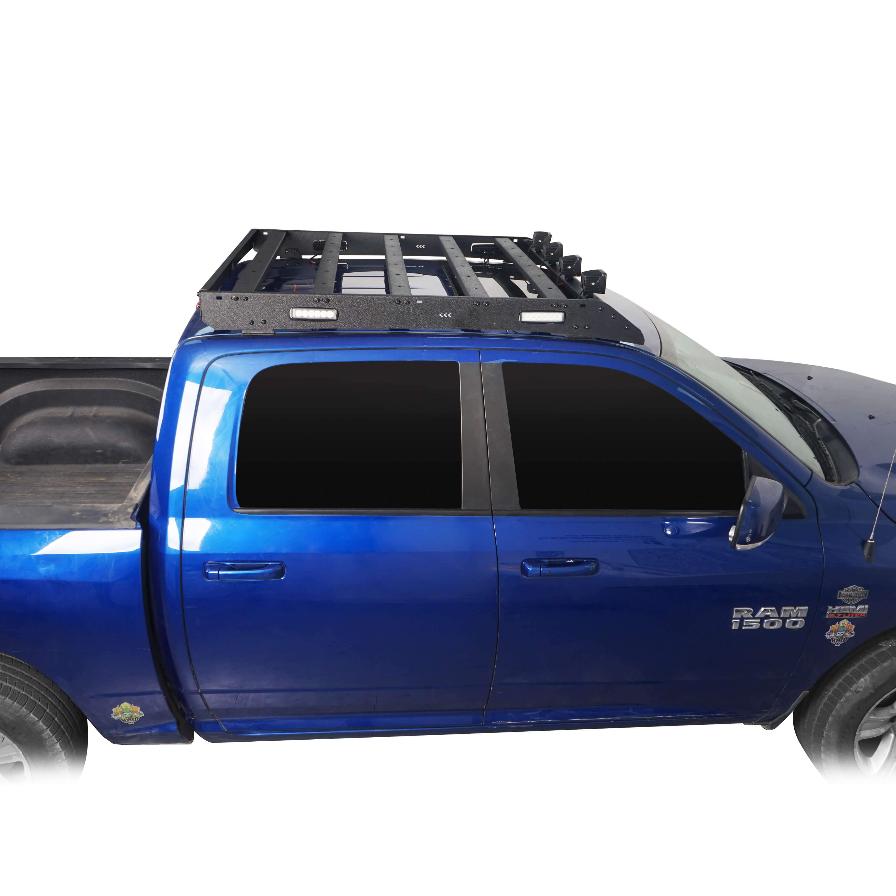 Ram Top Roof Rack Cargo Carrier for 2009-2018 Dodge Ram 1500 Crew Cab ...