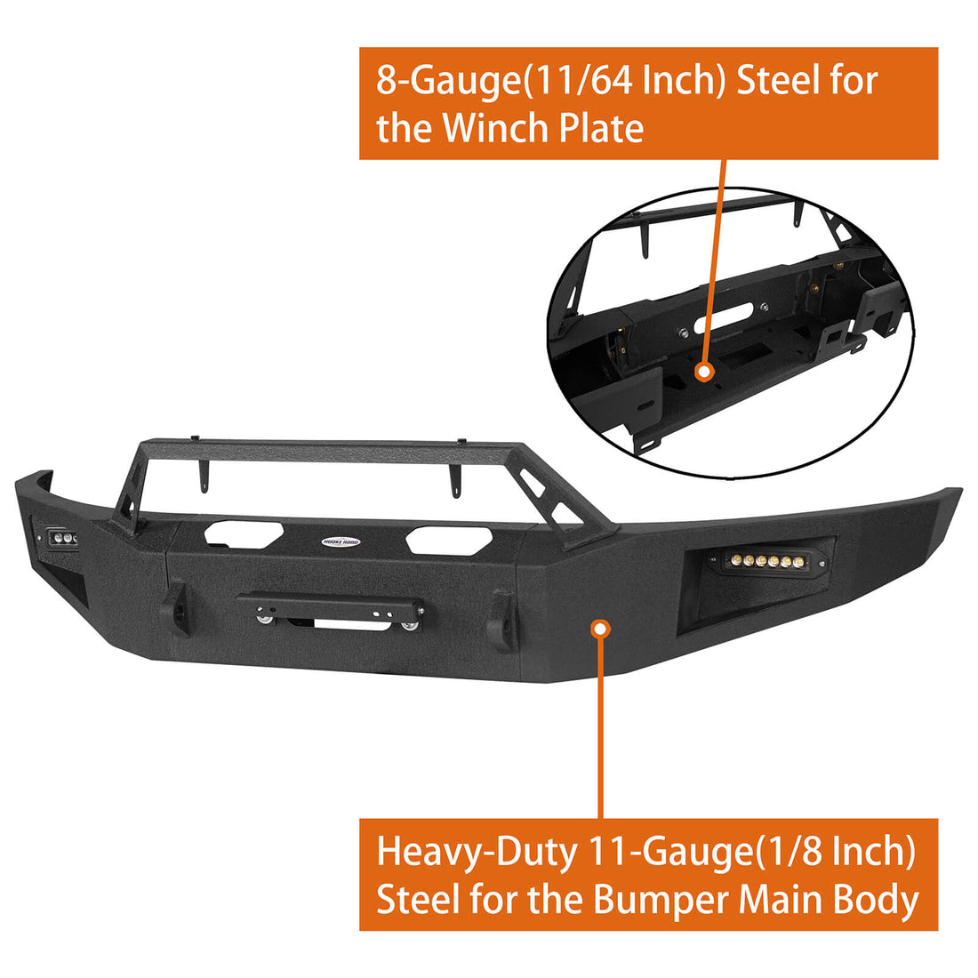 Ford Heavy Duty Front Winch Bumper Replacement (19-23 Ranger) - Ultral ...