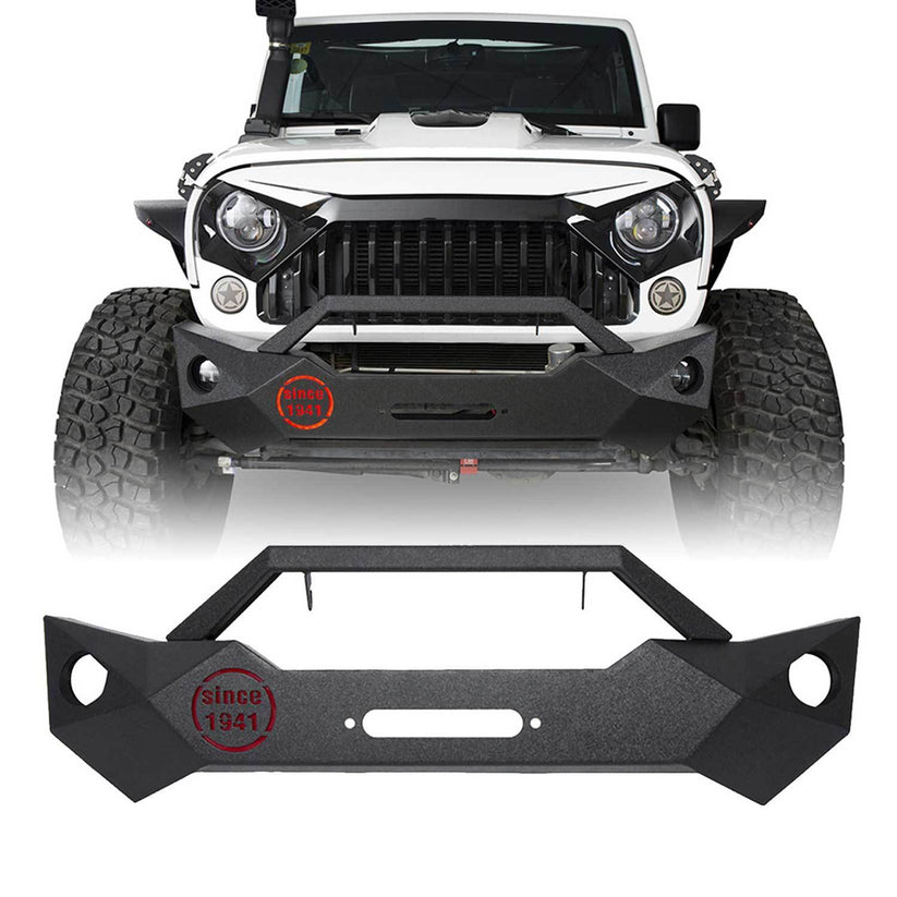 Jeep JK Front Bumper for 2007-2018 Jeep Wrangler JK JKU - Ultralisk 4x4 ...