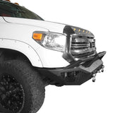 Full Width Front Bumper & Back Bumper & Roof Rack for 2014-2021 Toyota Tundra Crewmax b5000+b5003+b5004 5