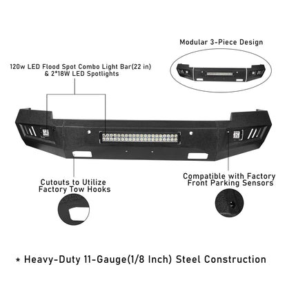 Front Bumper(14-15 Chevy Silverado 1500) - ultralisk4x4