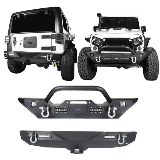 Jeep JK Front & Rear Bumper Combo Jeep Wrangler JK Bumpers for 2007-2018 Jeep Wrangler JK Jeep JK Parts u143116 1  