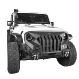 Front Bumper & Rear Bumper w/2 Inch Hitch Receiver(07-18 Jeep Wrangler JK) - ultralisk4x4