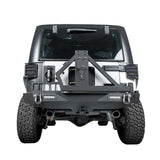 Blade Front Bumper w/60W Work Light Bar & Different Trail Rear Bumper w/Tire Carrier Combo Kit for 2007-2018 Jeep Wrangler JK JKU u017b114 Jeep JK Parts ultralisk4x4 11