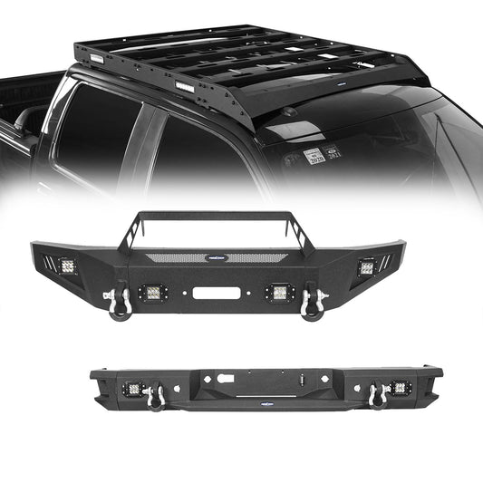 Front Bumper &  Rear Bumper & Roof Rack(09-14 Ford F-150 SuperCrew,Excluding Raptor) - ultralisk4x4