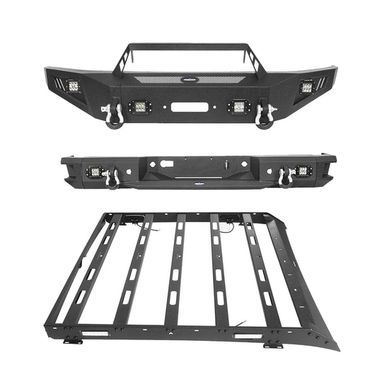 Front Bumper &  Rear Bumper & Roof Rack(09-14 Ford F-150 SuperCrew,Excluding Raptor) - ultralisk4x4