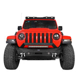 Rock Crawler Stubby Front Bumper with low-profile grille guard for Jeep Wrangler JL & Jeep Gladiator JT - Ultralisk 4x4 u3031 3