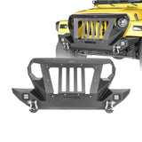 Front Bumper w/2 D-Rings & Winch Plate(97-06 Jeep Wrangler TJ) - ultralisk4x4