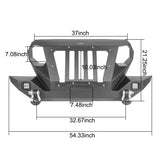 Front Bumper with 2 D-Rings & Winch Plate for 1997-2006 TJ BXG172 Offroad 7