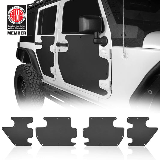 Front & Rear Doors Skin Cover Plate Guards（07-18 Jeep Wrangler JK 4 Door） BXG.2074-S 1
