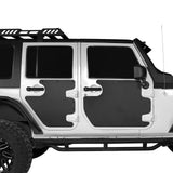 Front & Rear Doors Skin Cover Plate Guards（07-18 Jeep Wrangler JK 4 Door） BXG.2074-S 4